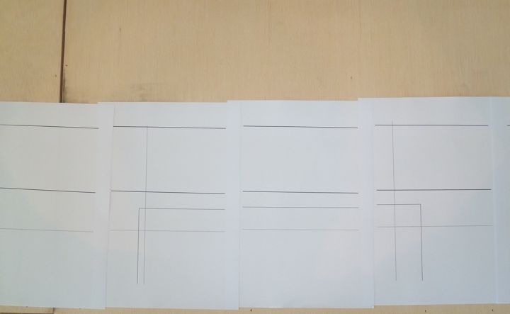  /></p><p>and it only takes a few minutes to cut the excess paper off the edges, and line up the sections with tape, like this double crossover</p><p><img rel=