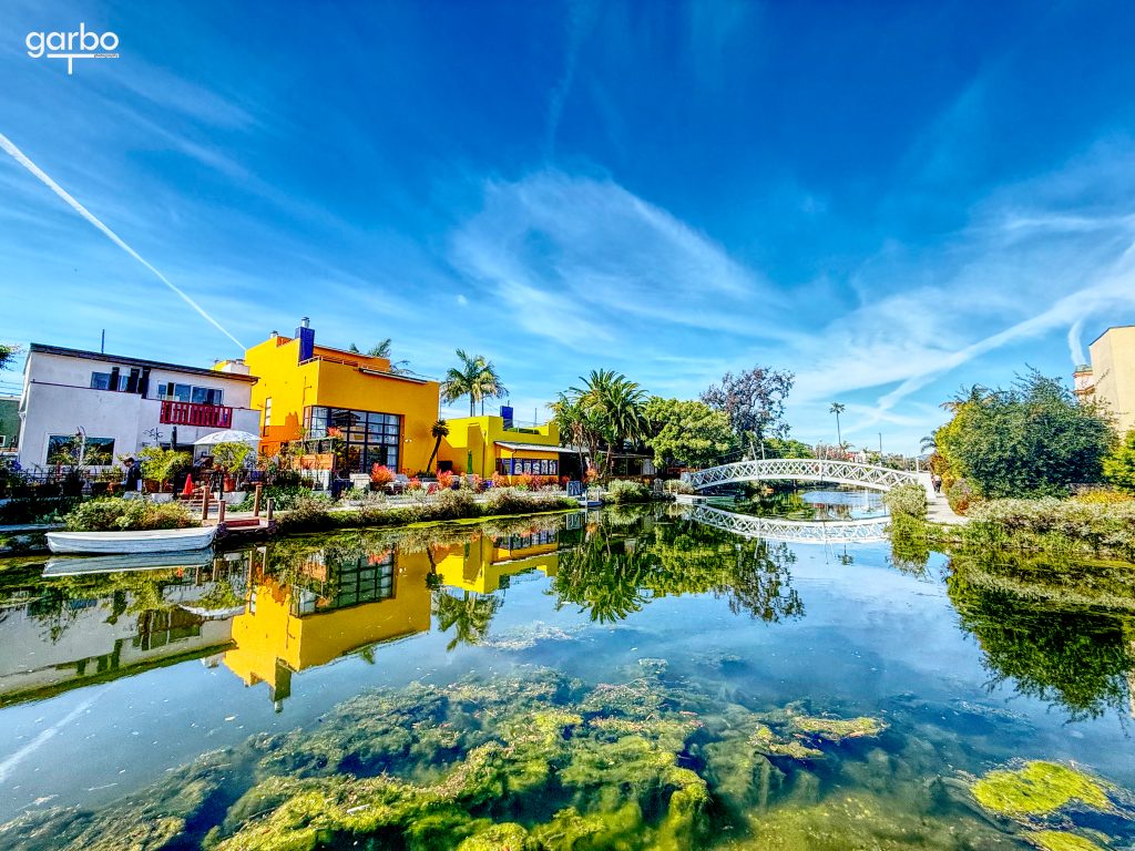 Venice, CA canals with sky reflections